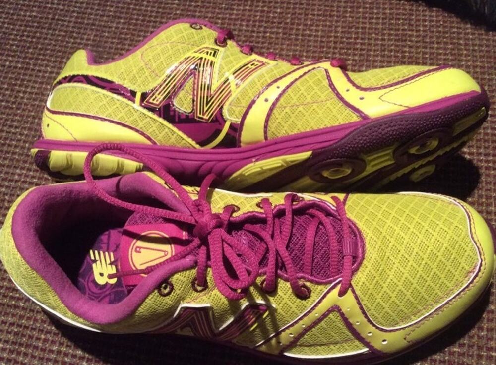 New Balance W7OOXGS size 7.5 Track & Field shoes Yellow and Purple